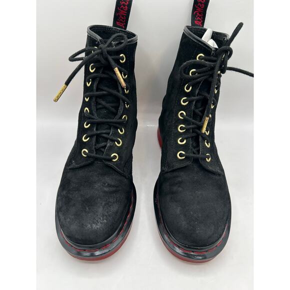 RARE Dr Martens 1460 CNY Chinese New Year suede Combat red sole boots US WM’S 7 - Picture 3 of 11